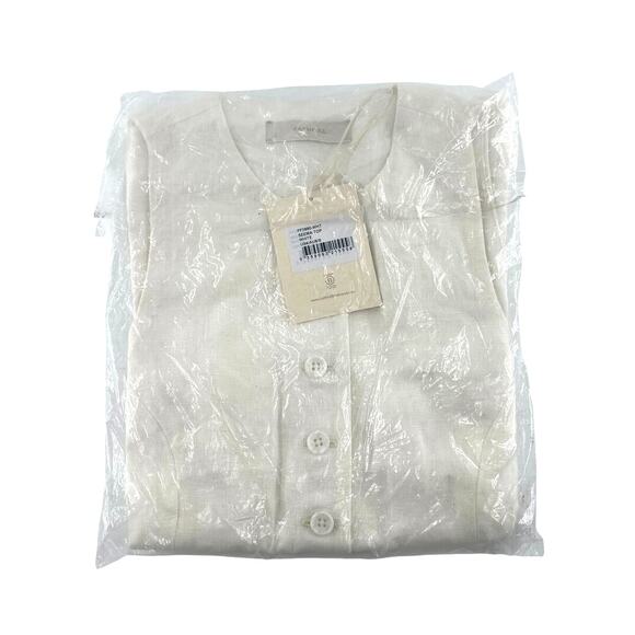 Faithfull the Brand White Linen Seema Top Size 4 - Picture 4 of 11